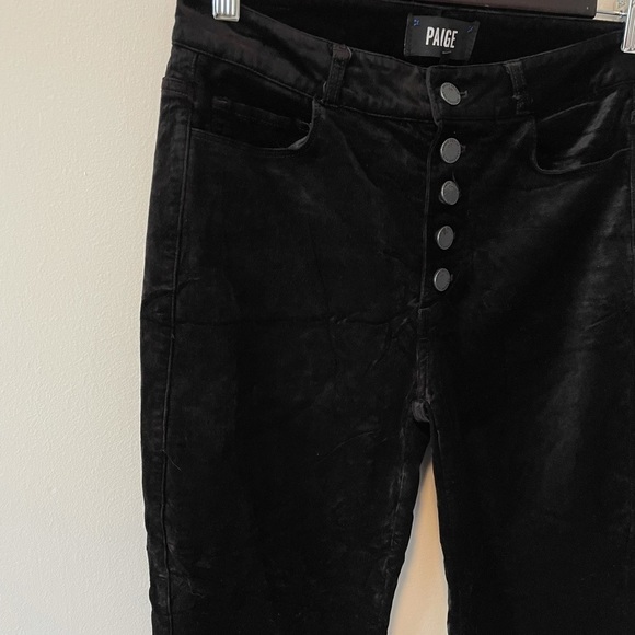 Paige Hoxton Ankle Peg Black Velvet Pants - Picture 2 of 15